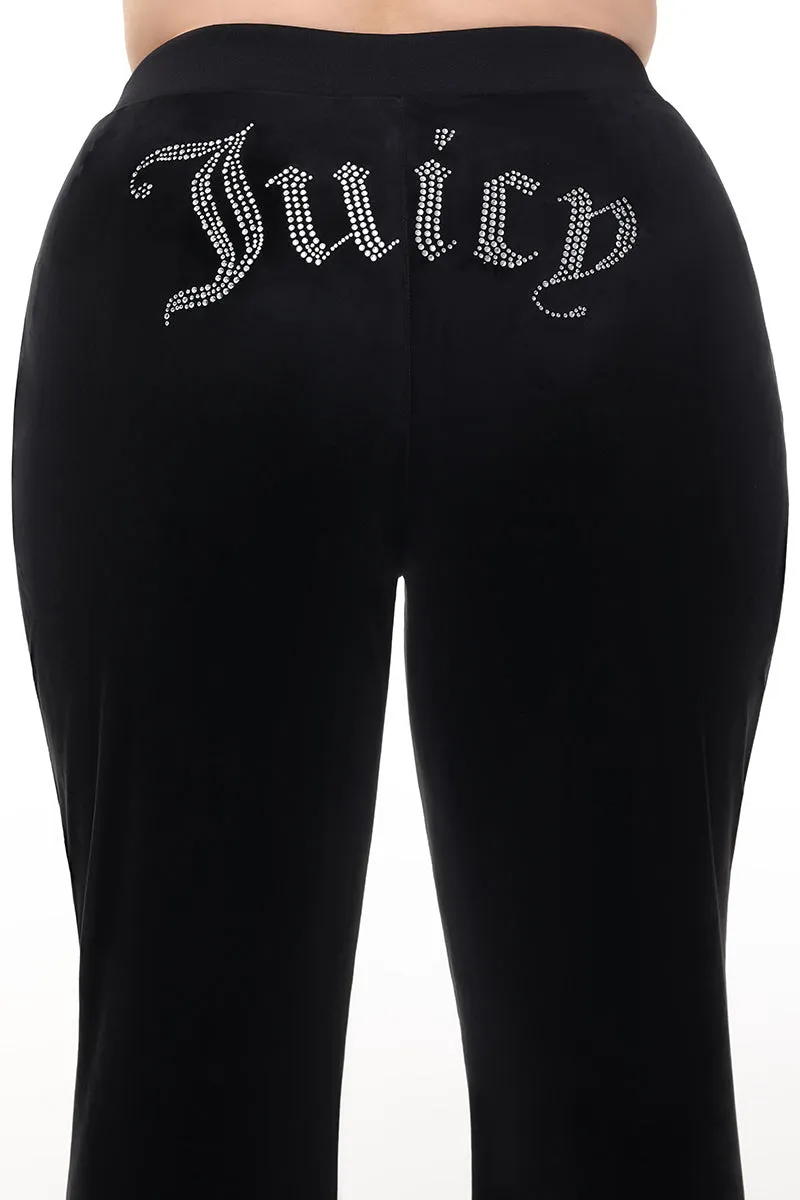 Plus-Size OG Big Bling Velour Track Pants Juicy Couture