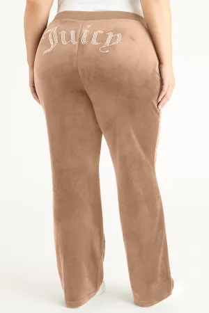 Plus-Size OG Big Bling Velour Track Pants Juicy Couture