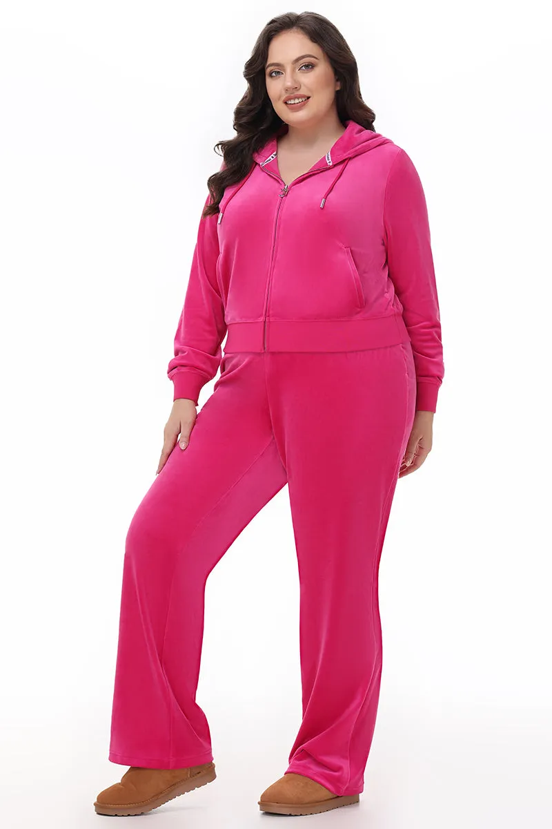 Plus-Size OG Big Bling Velour Track Pants Juicy Couture