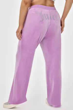 Plus-Size OG Big Bling Velour Track Pants Juicy Couture