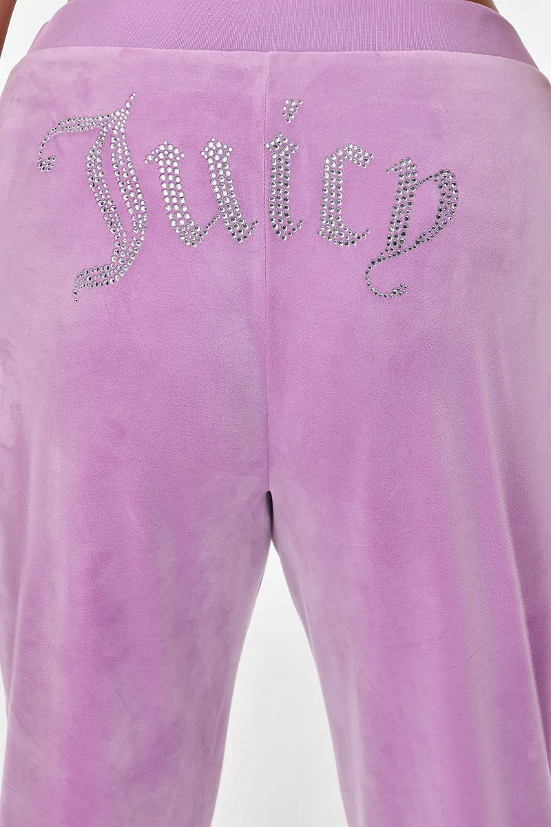Plus-Size OG Big Bling Velour Track Pants Juicy Couture