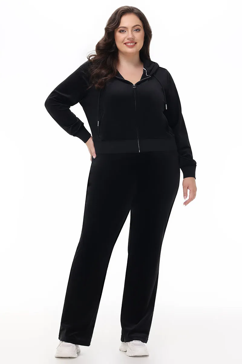 Plus-Size OG Big Bling Velour Track Pants Juicy Couture