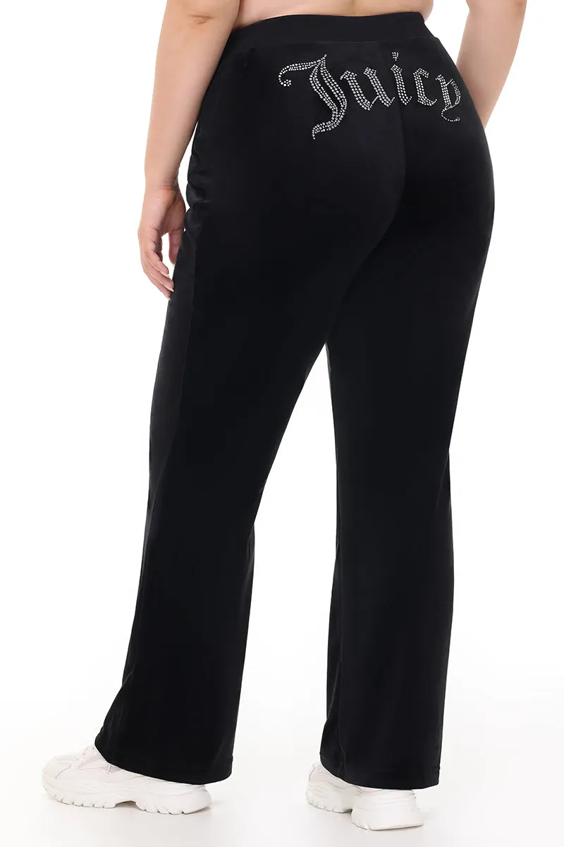 Plus-Size OG Big Bling Velour Track Pants Juicy Couture