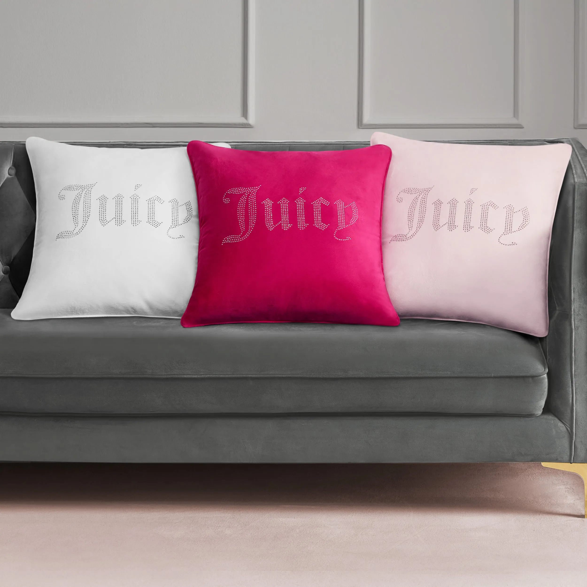 Rhinestone Decorative Pillow Juicy Couture