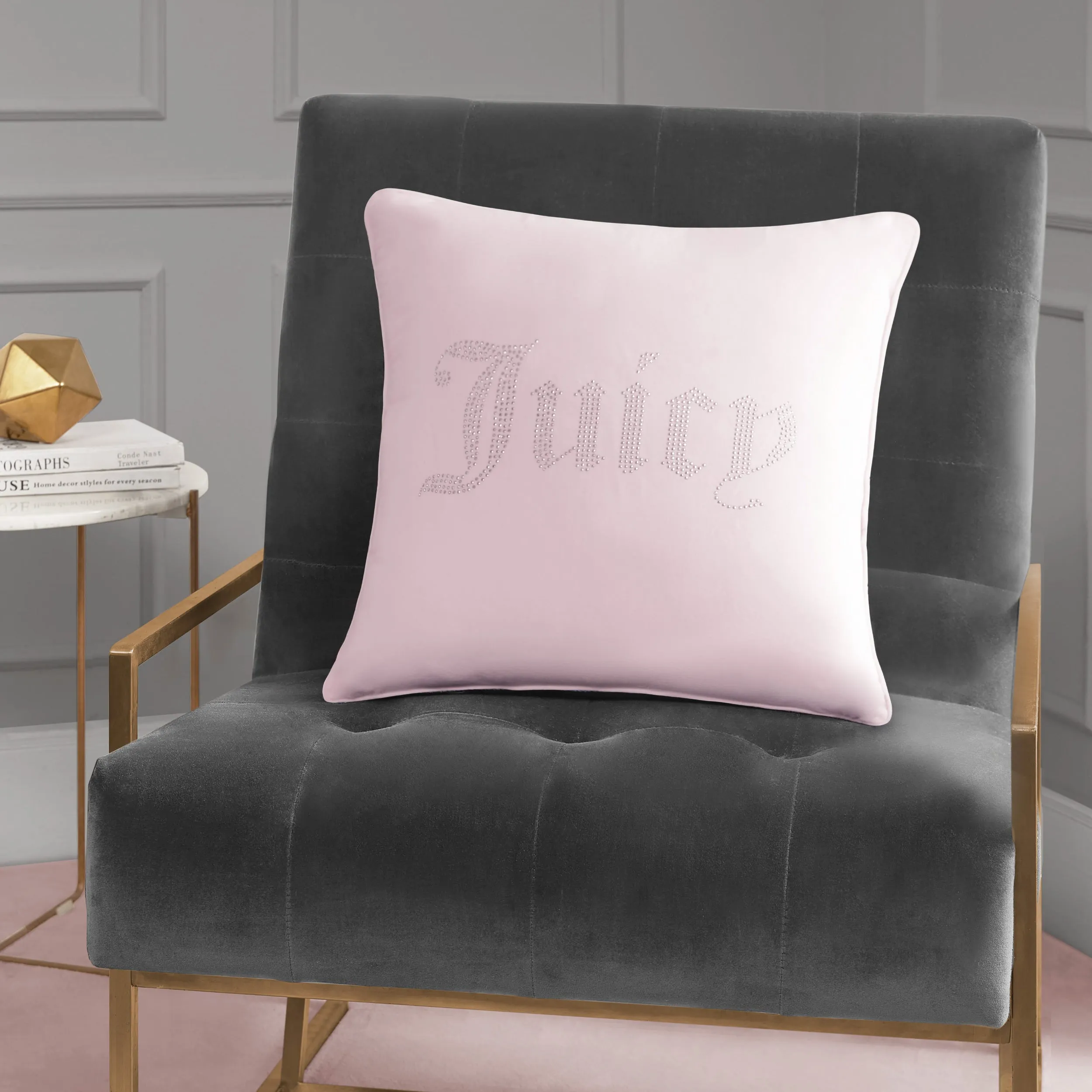 Rhinestone Decorative Pillow Juicy Couture