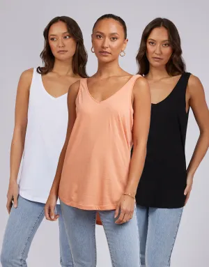 Ricky Tank 3pk Blk / Wht / Orange