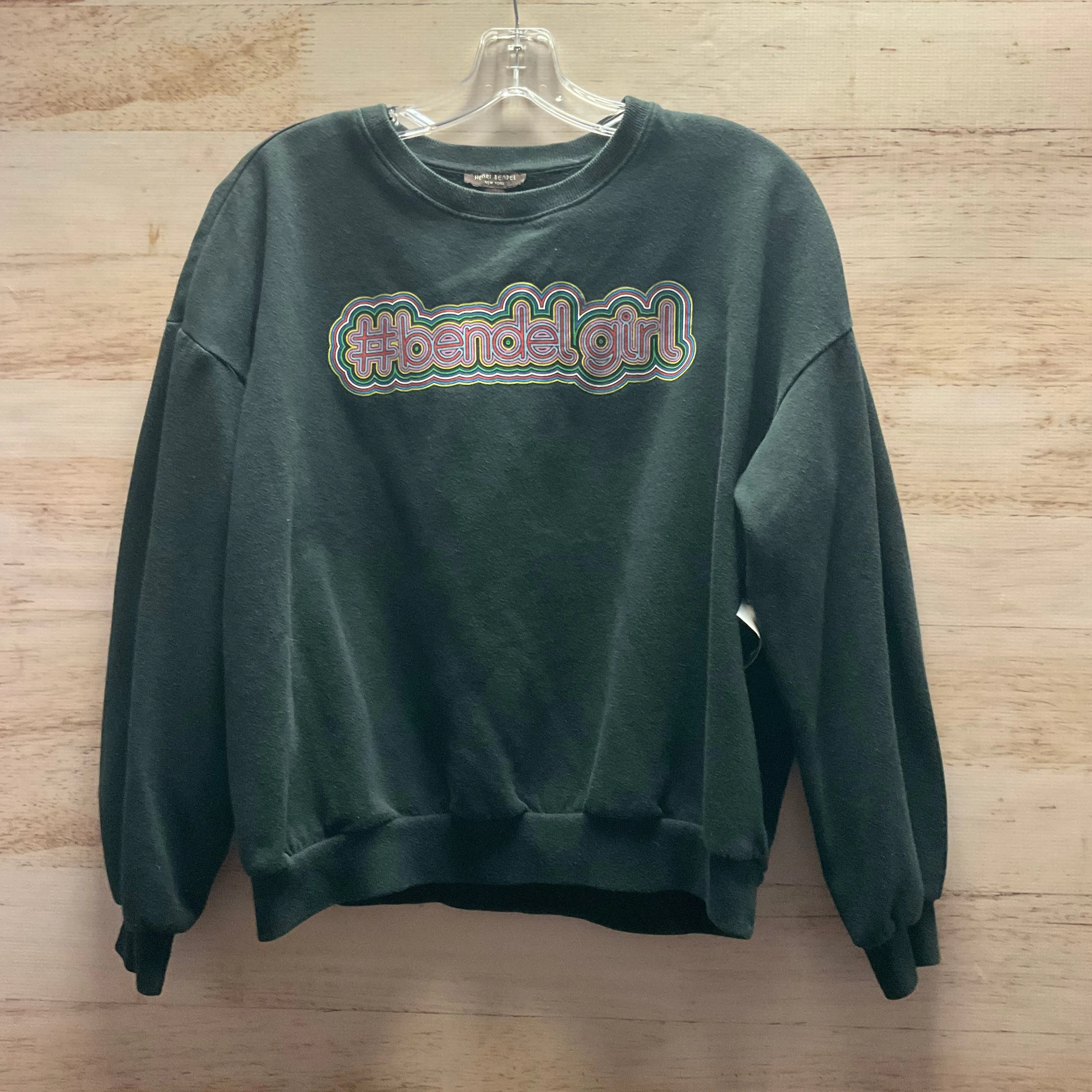 Sweatshirt Crewneck By Henri Bendel In Black, Size: S