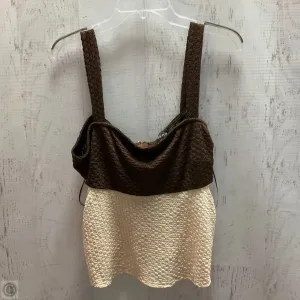 Tank Top By Anthropologie In Brown & Cream, Size: Xl