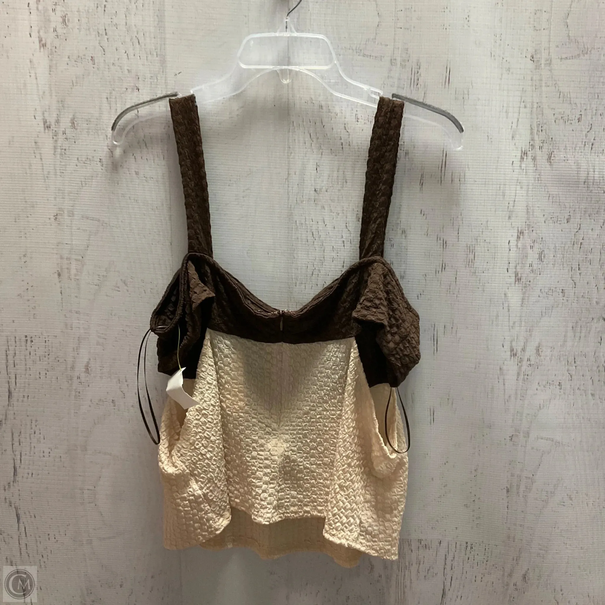 Tank Top By Anthropologie In Brown & Cream, Size: Xl