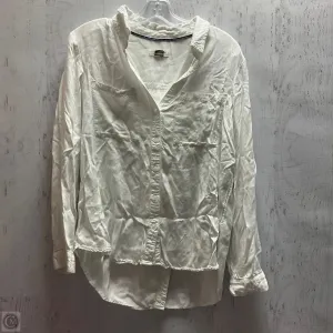 Top Long Sleeve By Anthropologie In White, Size: M