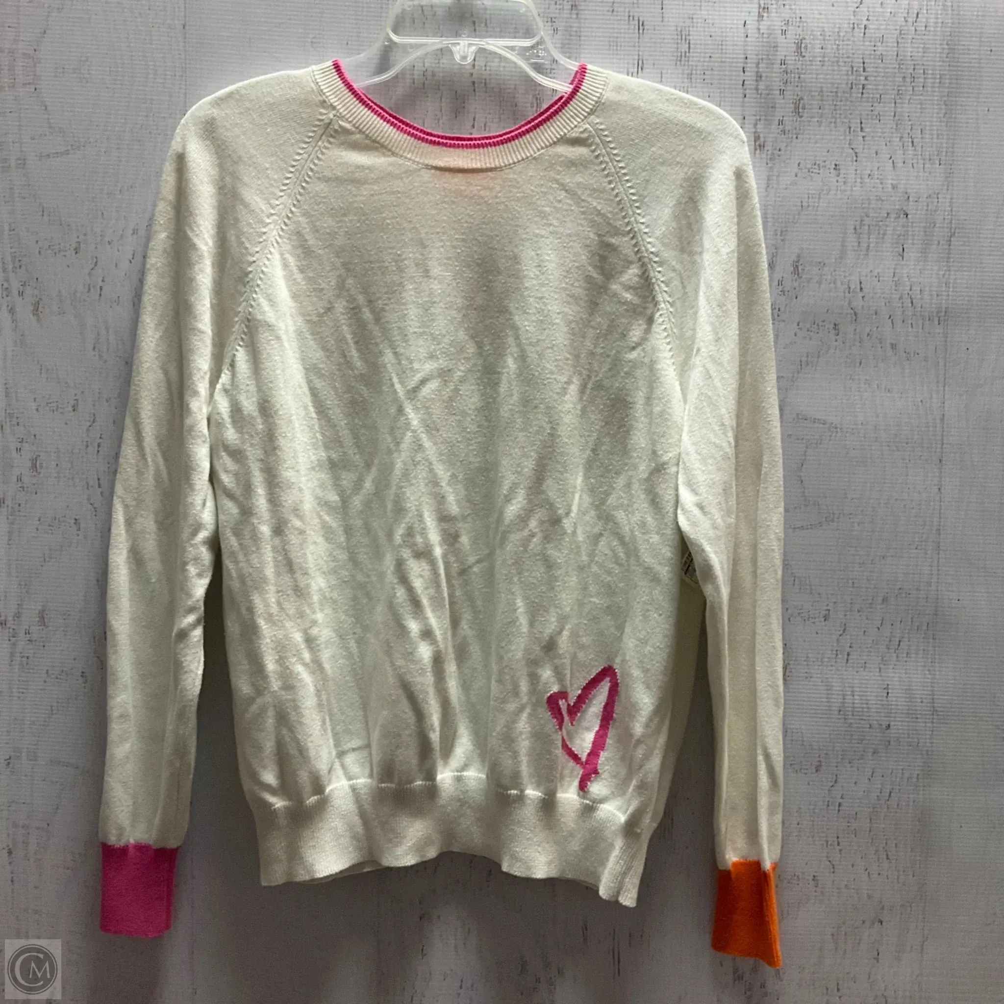 Top Long Sleeve By Clothes Mentor In White, Size: M