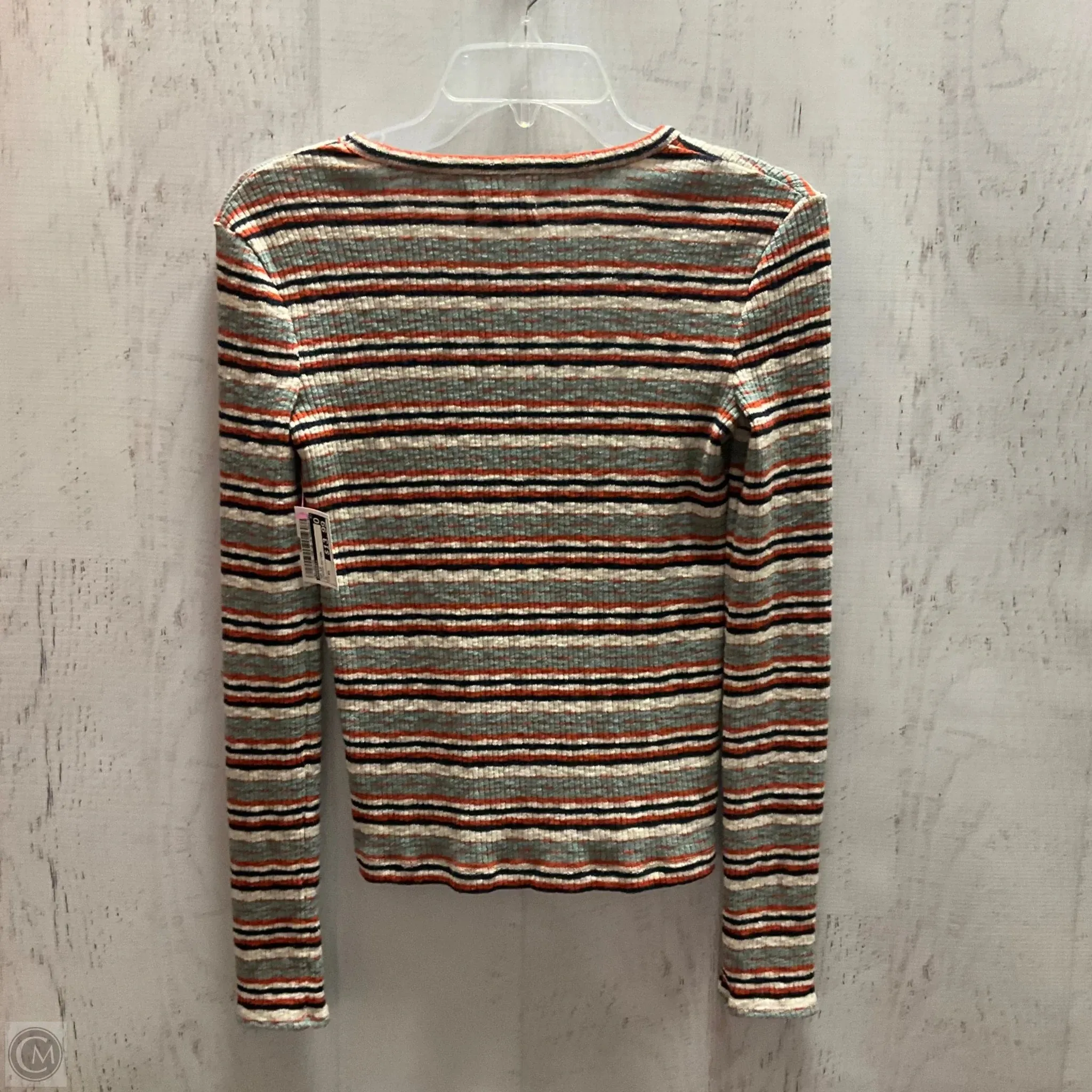 Top Long Sleeve By Madewell In Striped Pattern, Size: Xs
