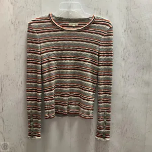 Top Long Sleeve By Madewell In Striped Pattern, Size: Xs