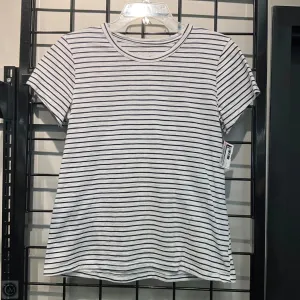 Top Short Sleeve By Time And Tru In Striped Pattern, Size: S
