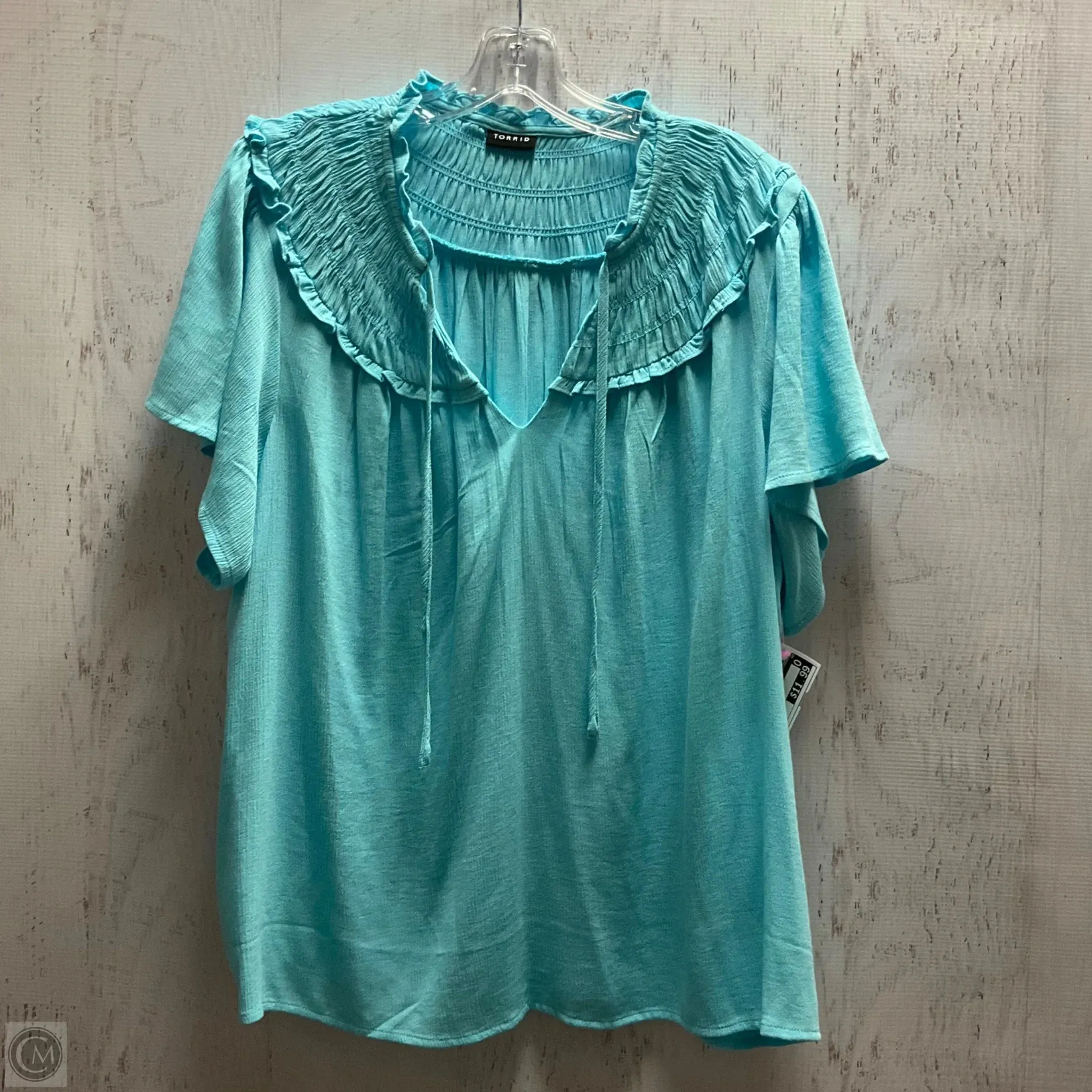 Top Short Sleeve By Torrid In Blue, Size: 1x