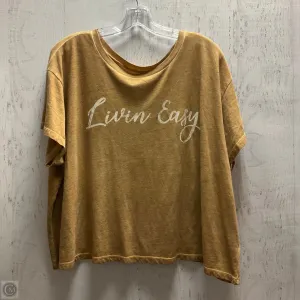 Top Short Sleeve By Torrid In Tan, Size: 3x