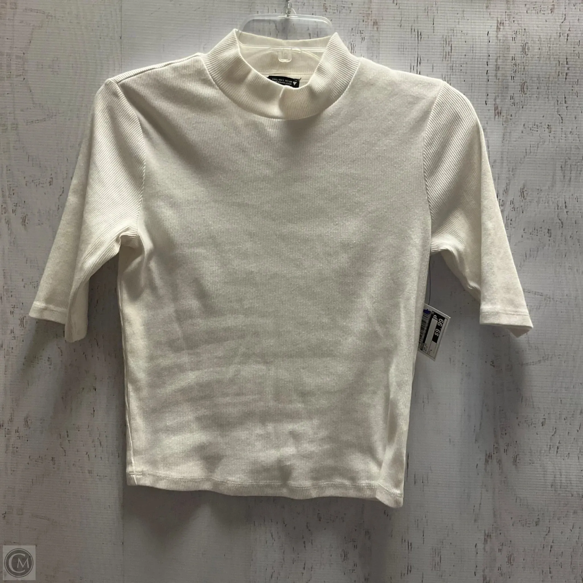 Top Short Sleeve By Zara In White, Size: L