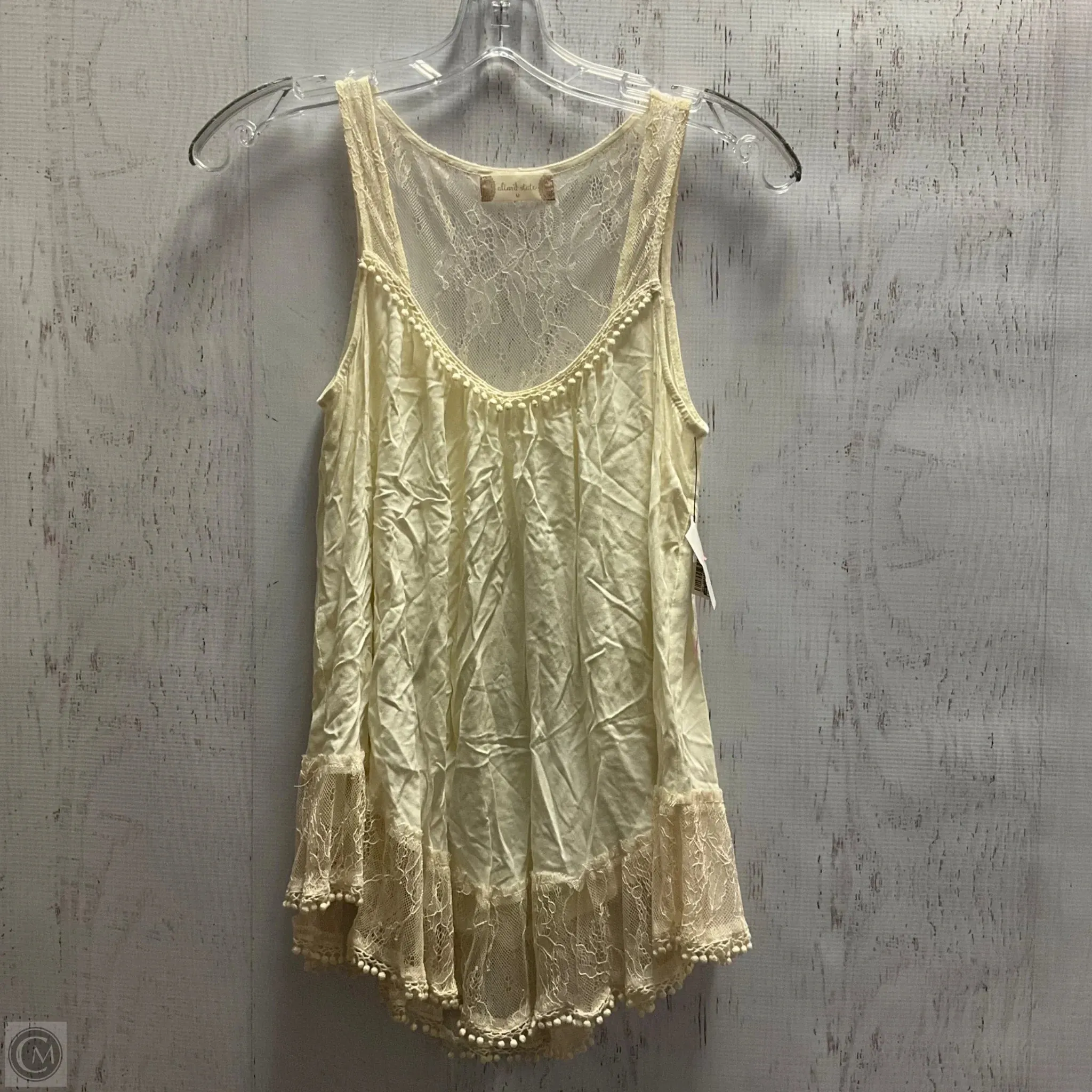 Top Sleeveless By Altard State In Cream, Size: M
