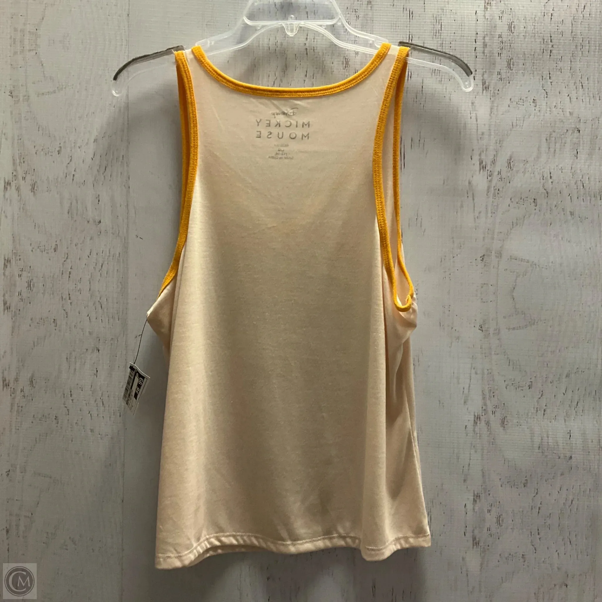 Top Sleeveless By Disney Store In Tan & Yellow, Size: L