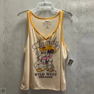 Top Sleeveless By Disney Store In Tan & Yellow, Size: L