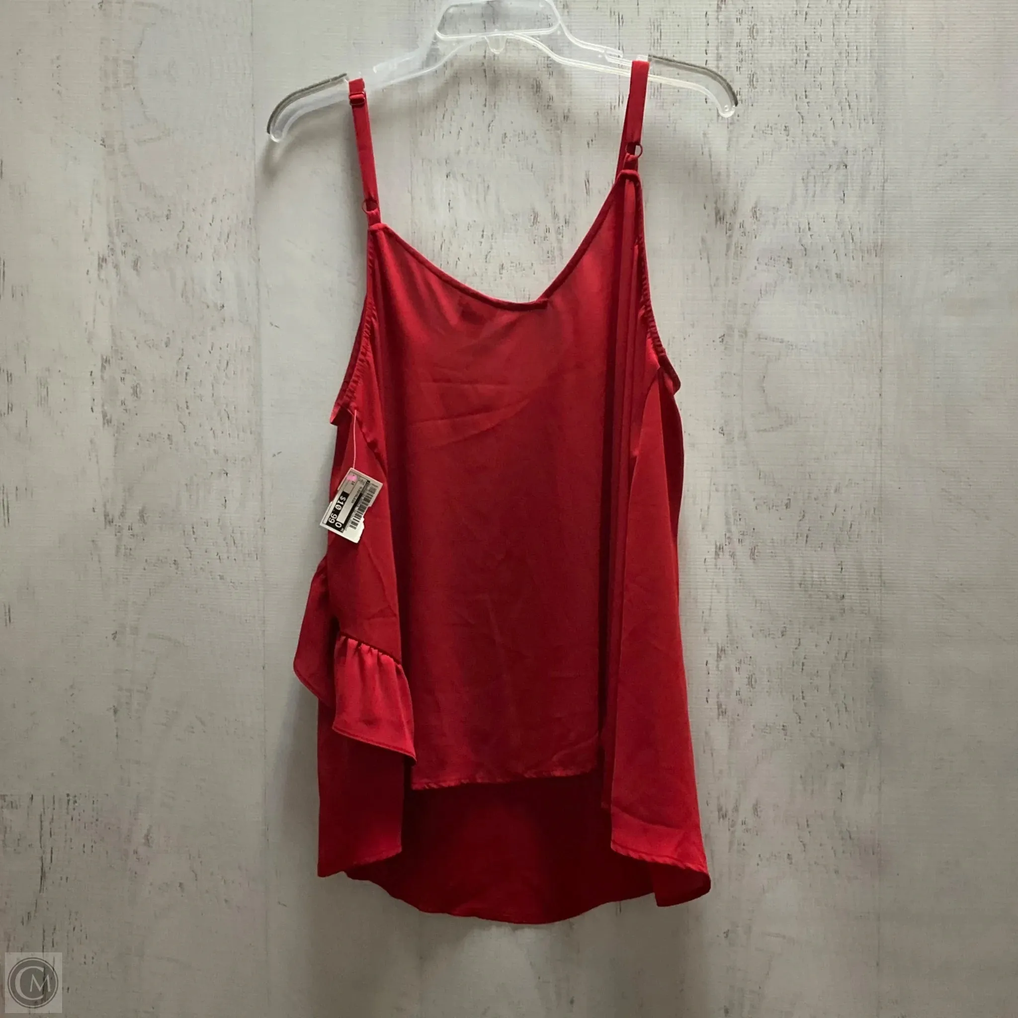 Top Sleeveless By Torrid In Red, Size: 1x