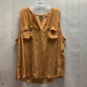 Top Sleeveless By Worthington In Yellow, Size: 3x
