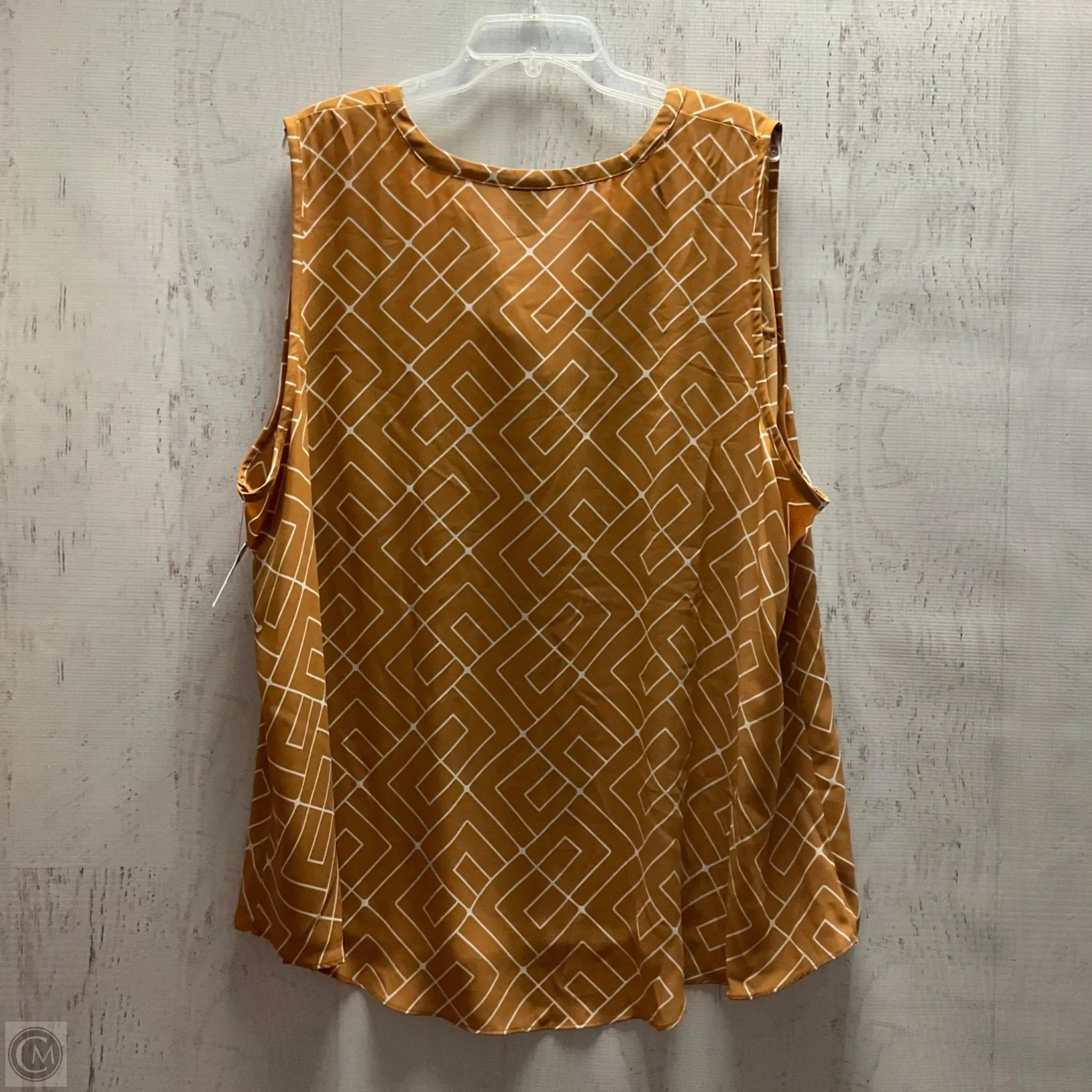 Top Sleeveless By Worthington In Yellow, Size: 3x