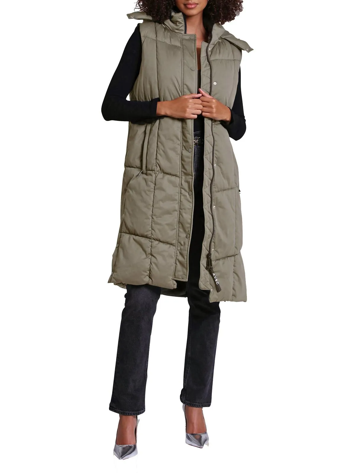 Womens Quilted Longline Vest