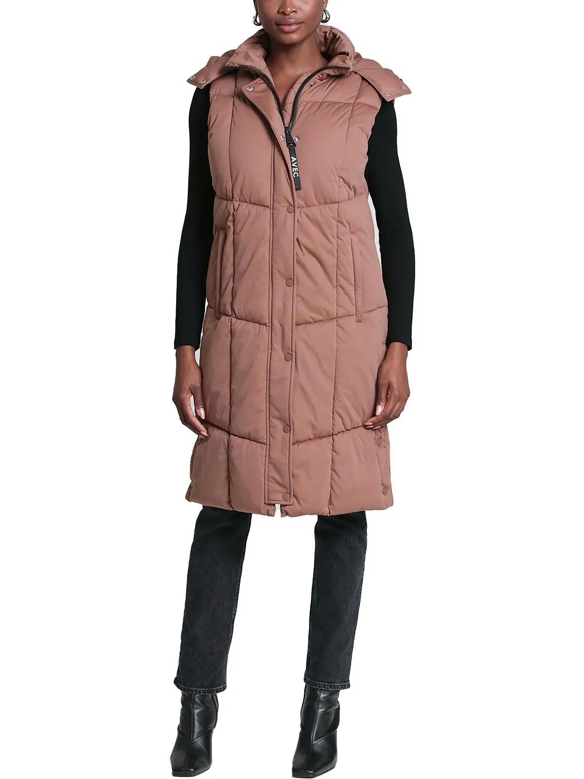 Womens Quilted Longline Vest