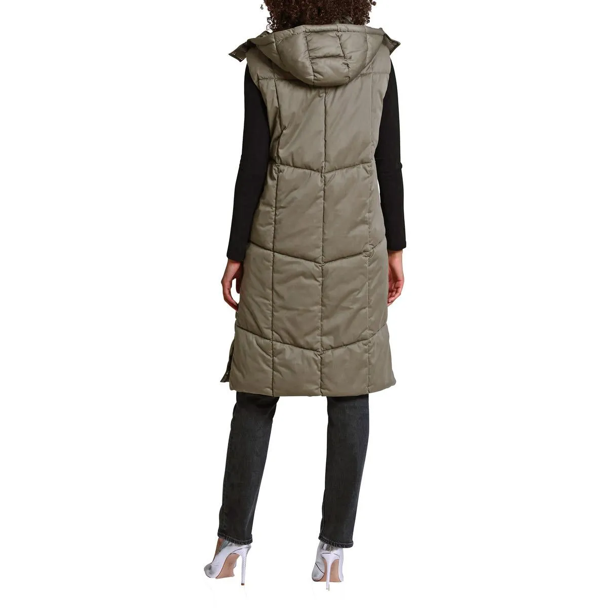 Womens Quilted Longline Vest