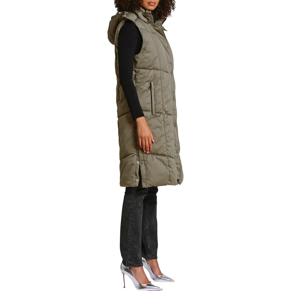 Womens Quilted Longline Vest