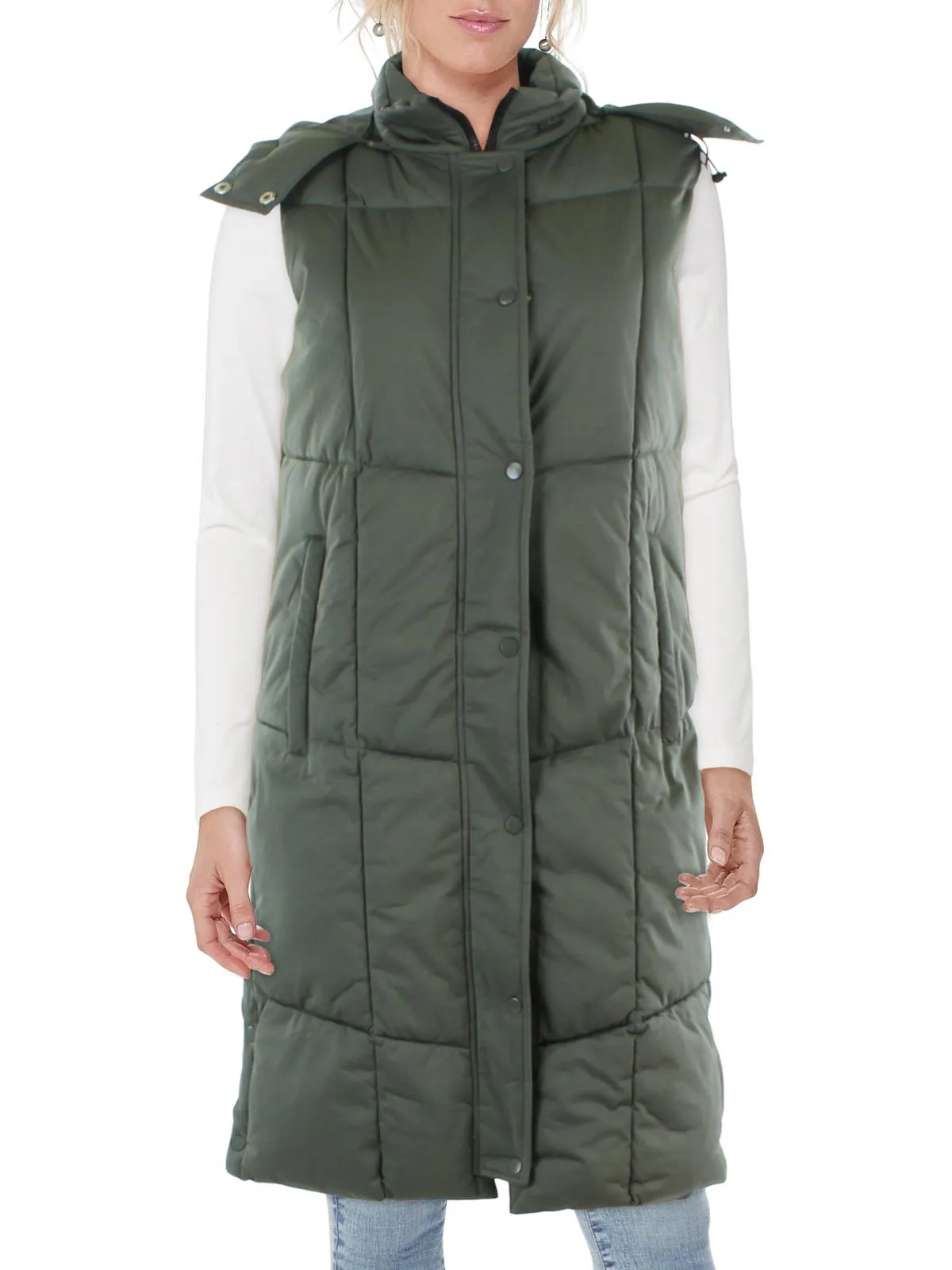 Womens Quilted Longline Vest
