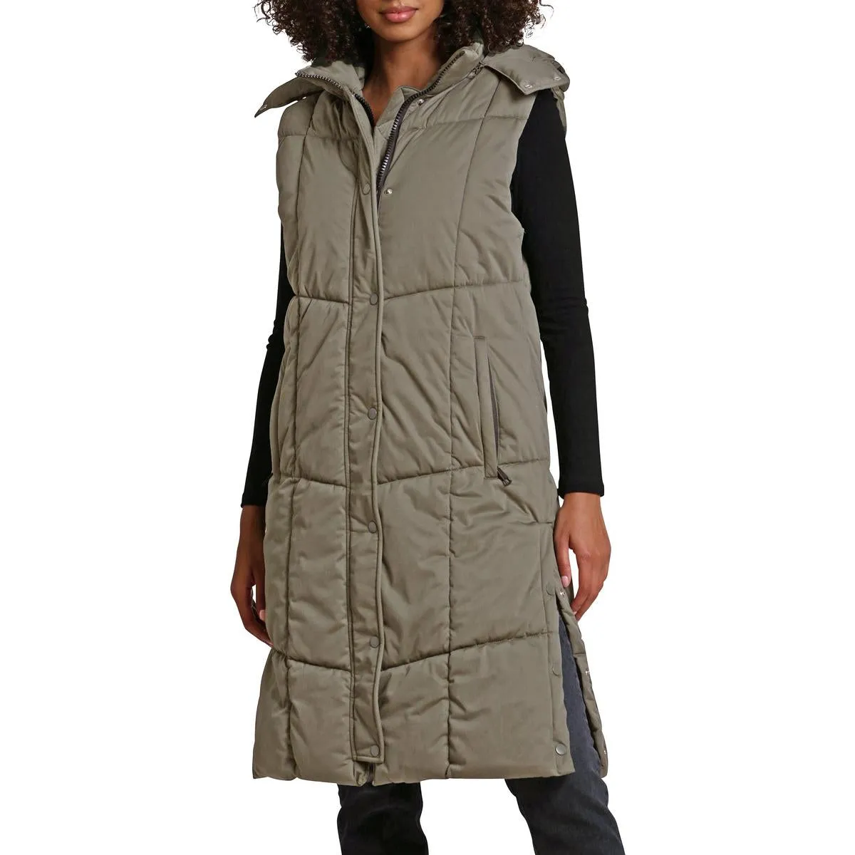 Womens Quilted Longline Vest