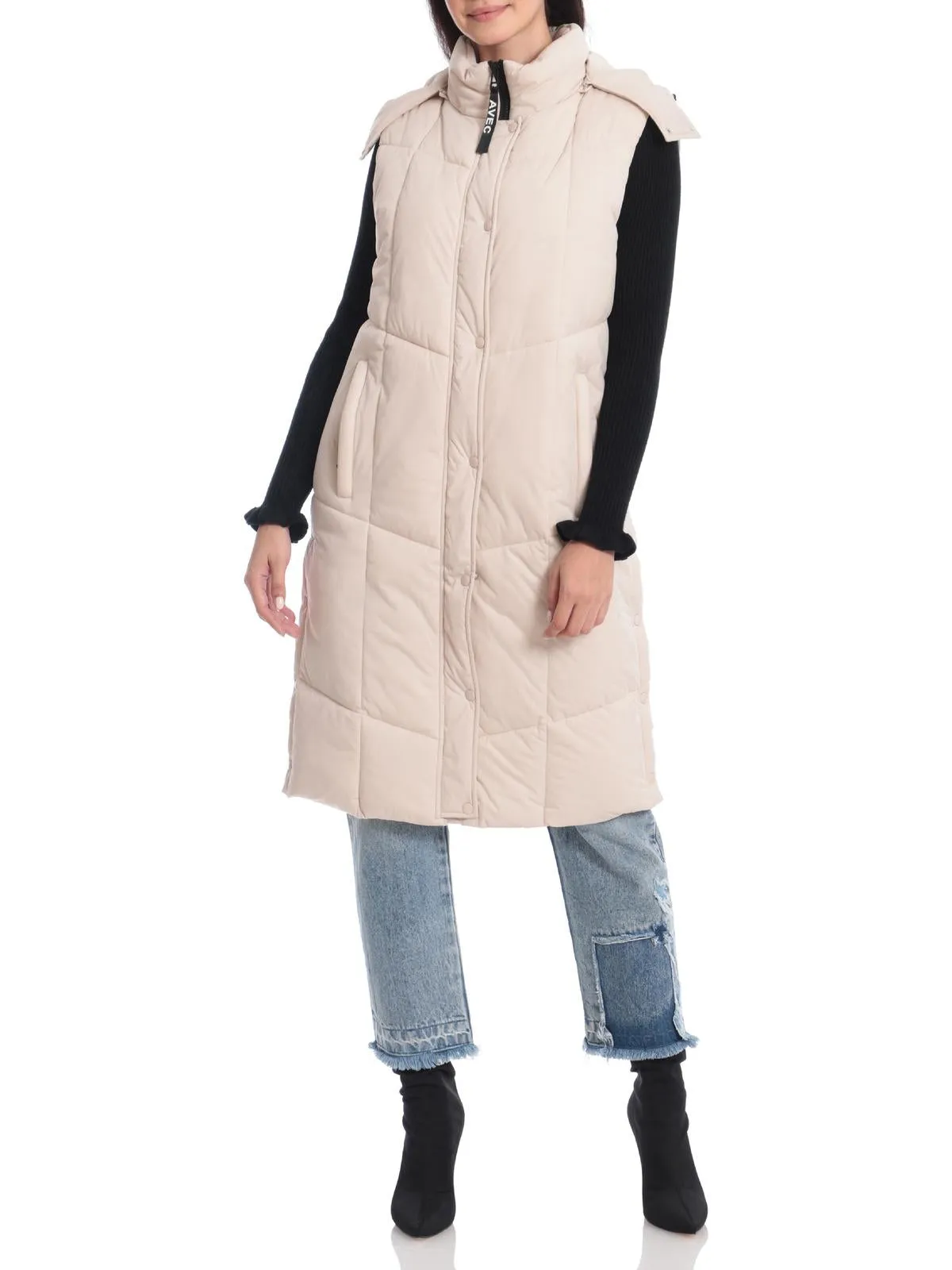 Womens Quilted Longline Vest