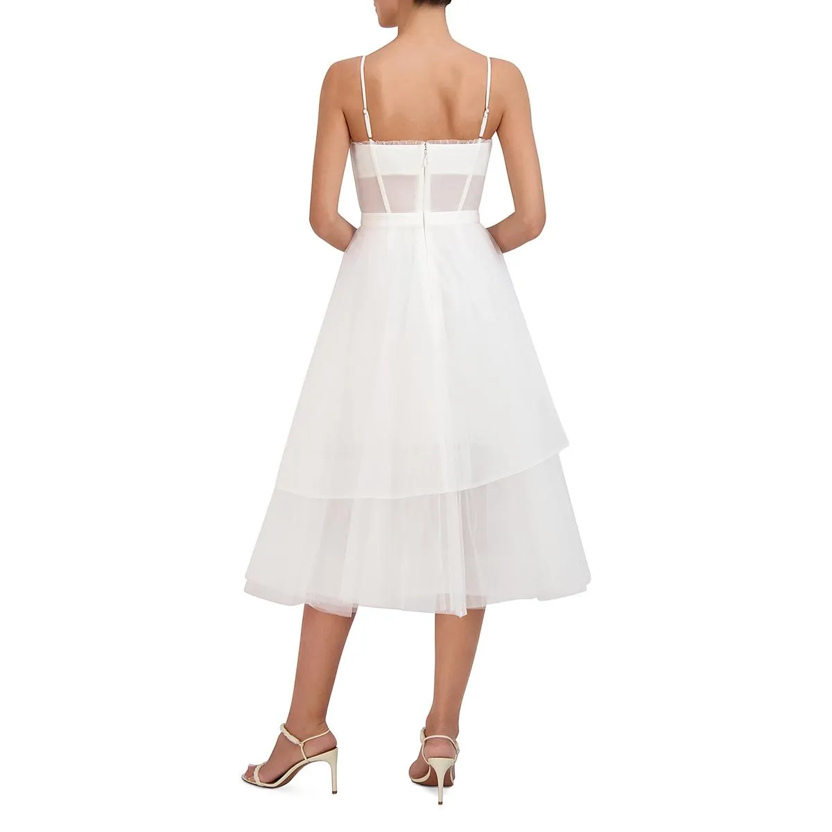 Womens Tulle Prom Midi Dress